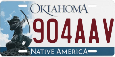 OK license plate 904AAV