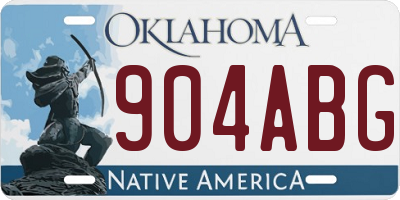 OK license plate 904ABG