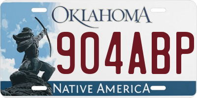 OK license plate 904ABP