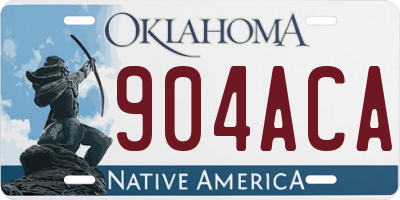 OK license plate 904ACA