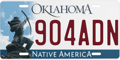 OK license plate 904ADN