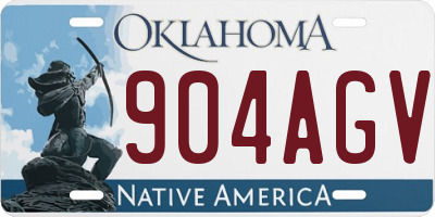 OK license plate 904AGV
