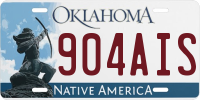 OK license plate 904AIS