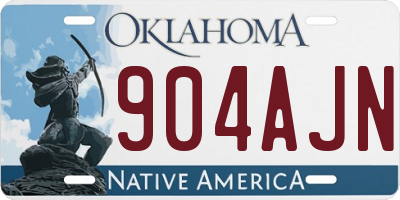 OK license plate 904AJN