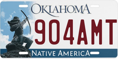 OK license plate 904AMT