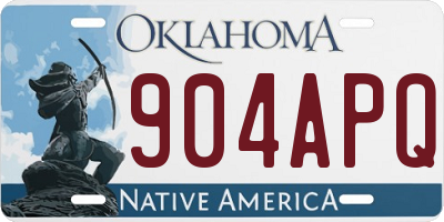 OK license plate 904APQ