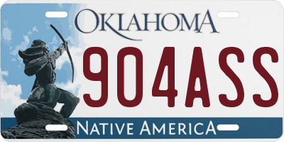 OK license plate 904ASS