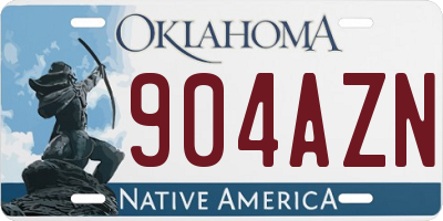 OK license plate 904AZN