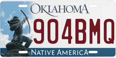 OK license plate 904BMQ