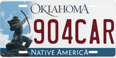 OK license plate 904CAR
