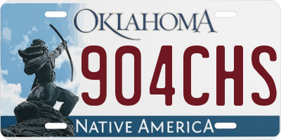 OK license plate 904CHS