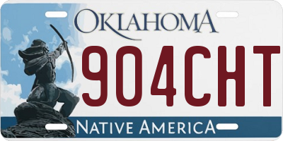 OK license plate 904CHT