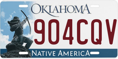 OK license plate 904CQV