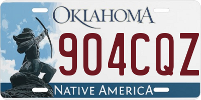 OK license plate 904CQZ
