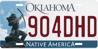 OK license plate 904DHD