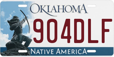 OK license plate 904DLF