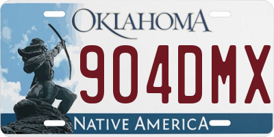 OK license plate 904DMX
