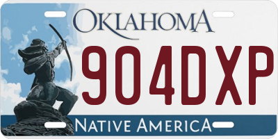 OK license plate 904DXP