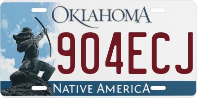 OK license plate 904ECJ