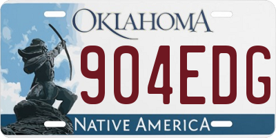 OK license plate 904EDG