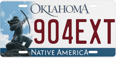 OK license plate 904EXT