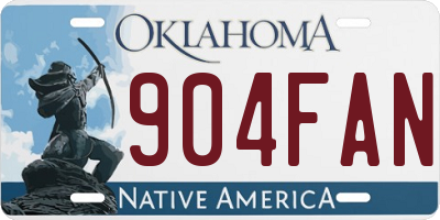 OK license plate 904FAN