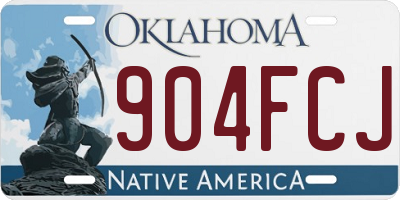 OK license plate 904FCJ