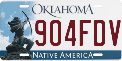 OK license plate 904FDV