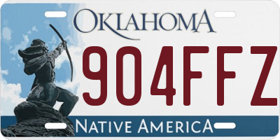 OK license plate 904FFZ