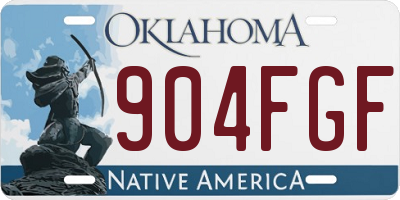 OK license plate 904FGF