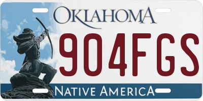 OK license plate 904FGS