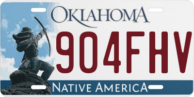 OK license plate 904FHV