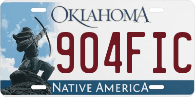 OK license plate 904FIC