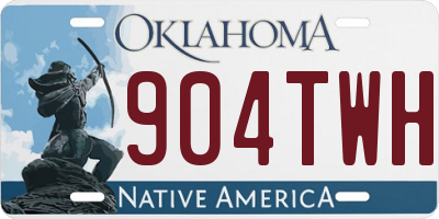 OK license plate 904TWH