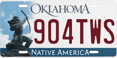 OK license plate 904TWS