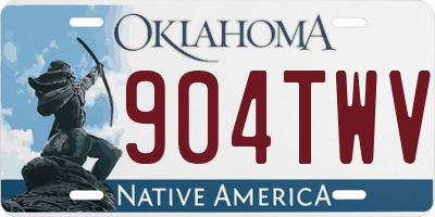 OK license plate 904TWV