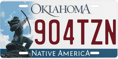 OK license plate 904TZN