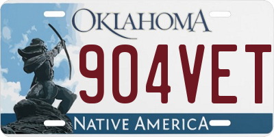 OK license plate 904VET