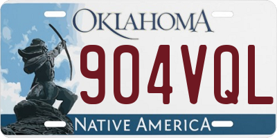 OK license plate 904VQL