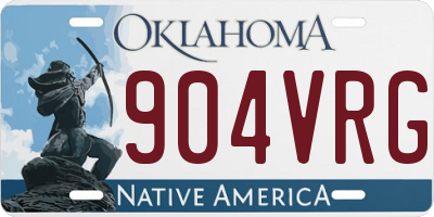 OK license plate 904VRG