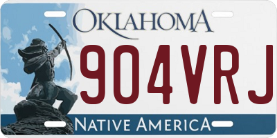 OK license plate 904VRJ