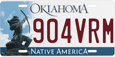 OK license plate 904VRM