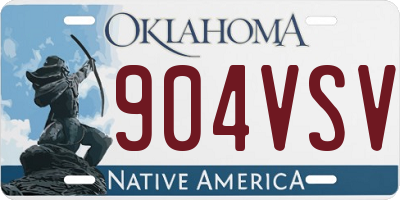 OK license plate 904VSV