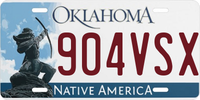 OK license plate 904VSX