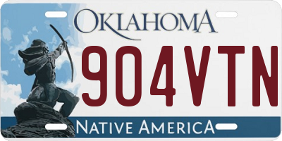 OK license plate 904VTN