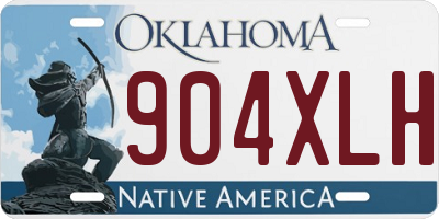 OK license plate 904XLH