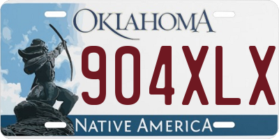 OK license plate 904XLX