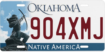 OK license plate 904XMJ