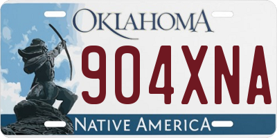 OK license plate 904XNA