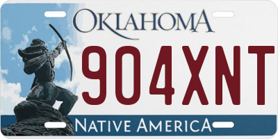 OK license plate 904XNT